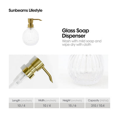 PRIMEO Glass Lotion Dispenser 10x15cm Amazing Gift Idea For Any Occasion!