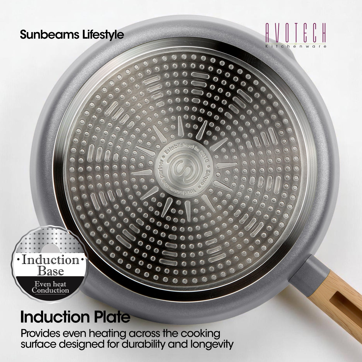 Slique AvoTech Ceramic Cookware Collection Heavy-Duty Non-Stick Frypan Wok Dutch Oven PFOA-Free Induction