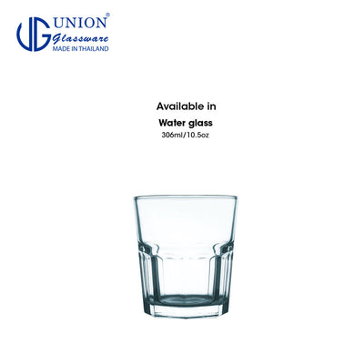 UNION GLASS Thailand Premium Clear Glass Rock Glass 420ml | 14.5oz Set of 6