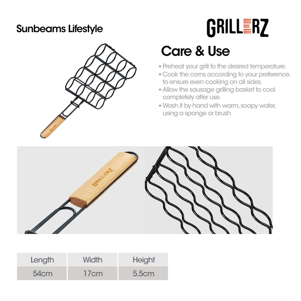 SLIQUE Grillerz Versatile Grilling Basket  Corn Grilling Basket Outdoor BBQ Accessory