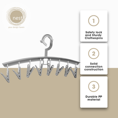 NEST DESIGN LAB Premium 8 Clips Hanger Amazing Gift Idea For Any Occasion!
