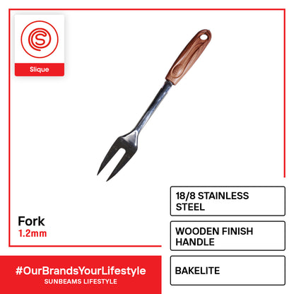 SLIQUE Fork Bakelite Wooden Finish Handle 18/8 Stainless Steel