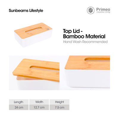 PRIMEO Premium Bamboo Tissue Box