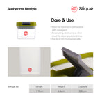 SLIQUE Premium PP Square Food Container 220ml|0.22L Airtight (Green)