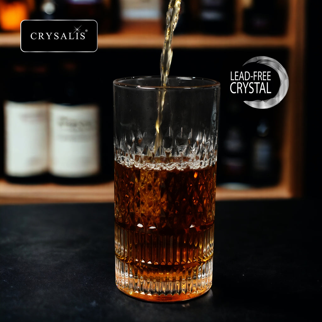 CRYSALIS Royalty Highball Glass 4pcs Set 390ml | 14oz