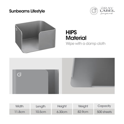Gray Label Premium Memo Holder High Impact Polystyrene Plastic