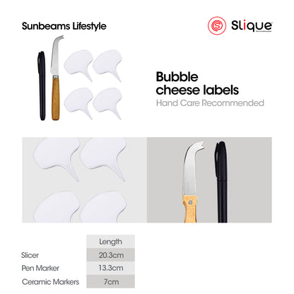 SLIQUE Porcelain Cheese Marker [Set of 6]