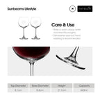 CRYSALIS Premium Burgundy Glass [Set of 2]