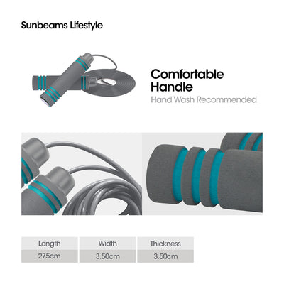 FITSPIRE Premium PP | PVC | Foam Jump Rope 275cm x 5mm | Exercise | Fitness | Home Gym | Workout Equipment | Yoga Amazing Gift Idea For Any Occasion!