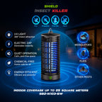SCRUBZ SHIELD Electric Insect Killer 6W 10W Dual Tube UV Mosquito Killer Lamp  Indoor Bug Zapper Home Protection