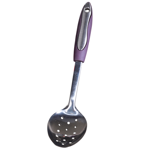 SLIQUE Kitchen Utensil Cooking Tools Serving Spoons Turner Ladle Skimmer Purple Handle
