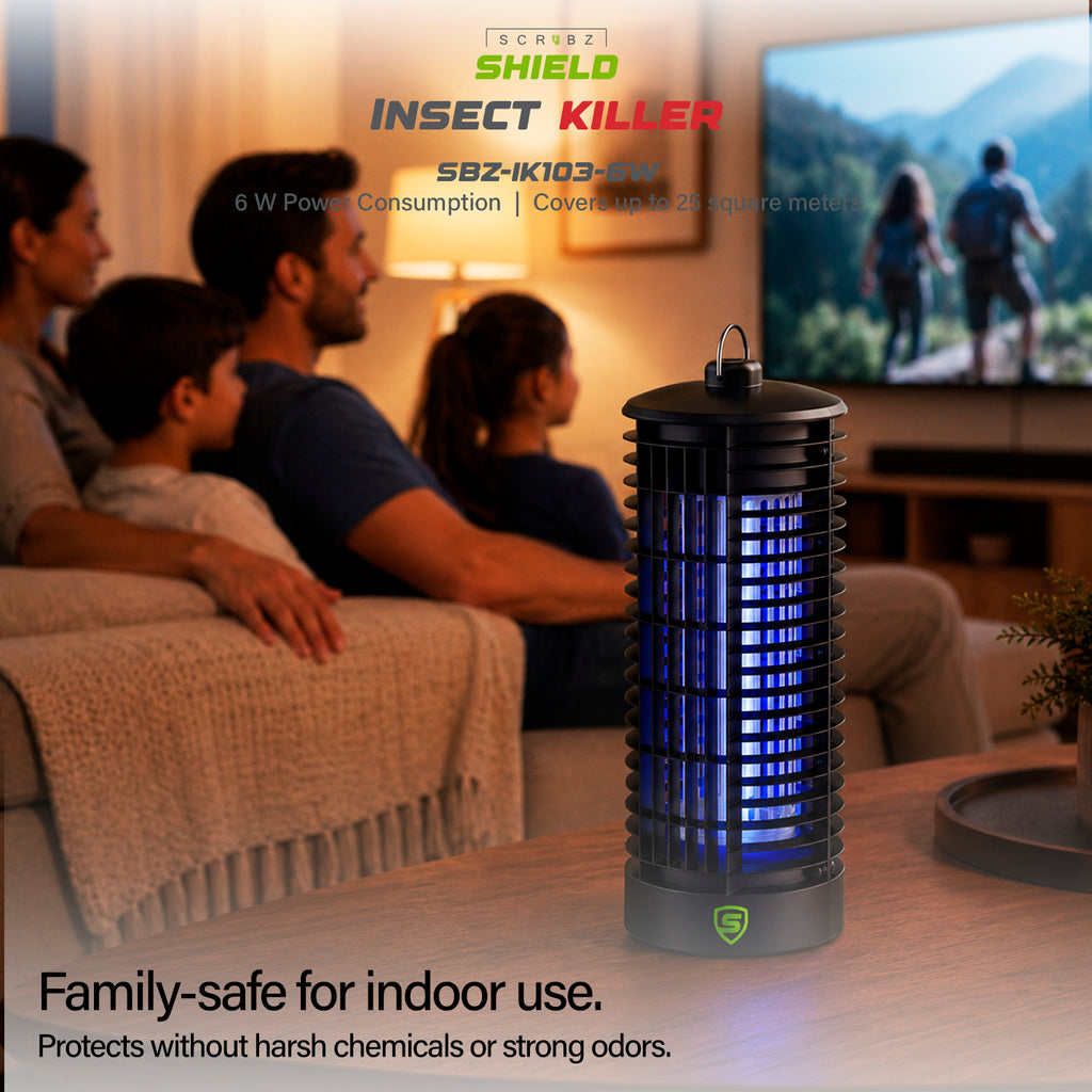 SCRUBZ SHIELD Electric Insect Killer 6W 10W Dual Tube UV Mosquito Killer Lamp  Indoor Bug Zapper Home Protection