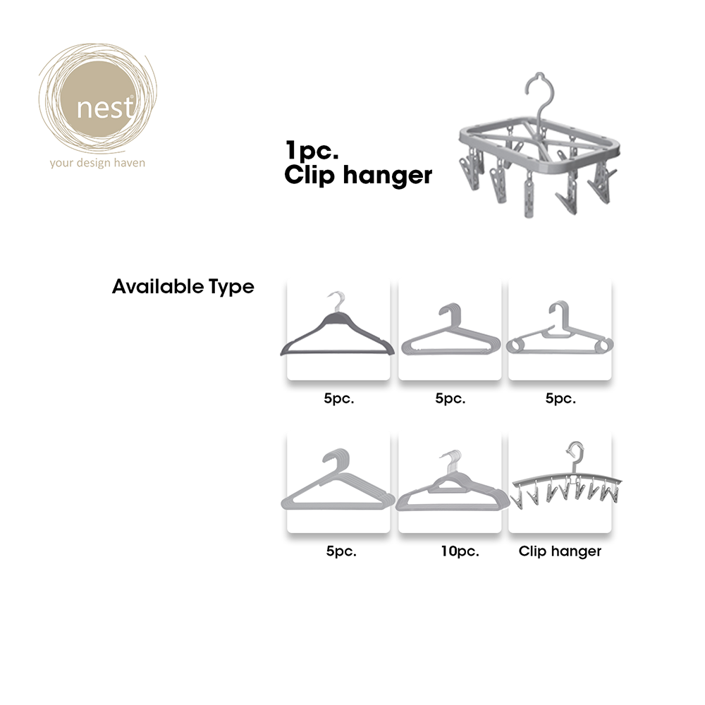 NEST DESIGN LAB Premium 8 Clips Hanger Amazing Gift Idea For Any Occasion!