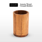 CRYSALIS Acacia Wood Utensil Holder