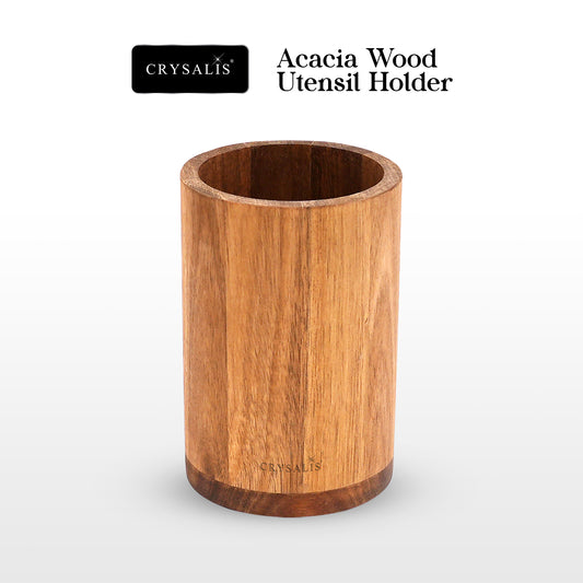 CRYSALIS Acacia Wood Utensil Holder