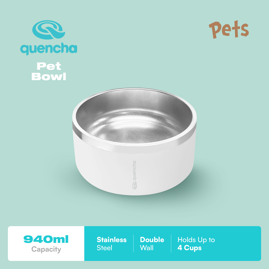 Quencha Double Wall Stainless Steel Pet Bowl