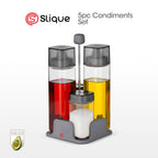 Slique AVOTECH Condiment Set Collection Oil Dispenser Spice Jars Salt & Pepper Set Kitchen Organizer