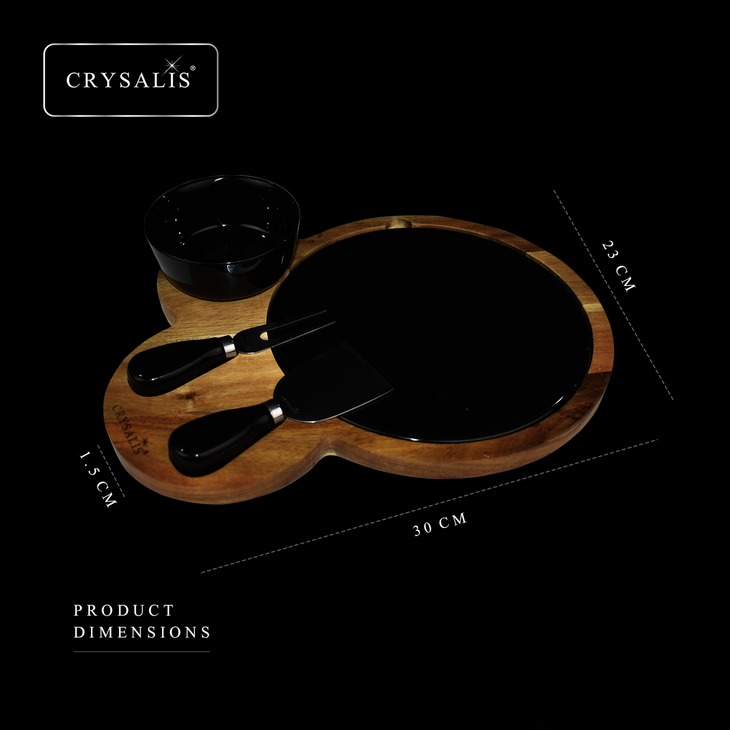 CRYSALIS Premium Cheese Set Cheese Board, Charcuterie [Set of 5/Set of 7] - Acacia Wood