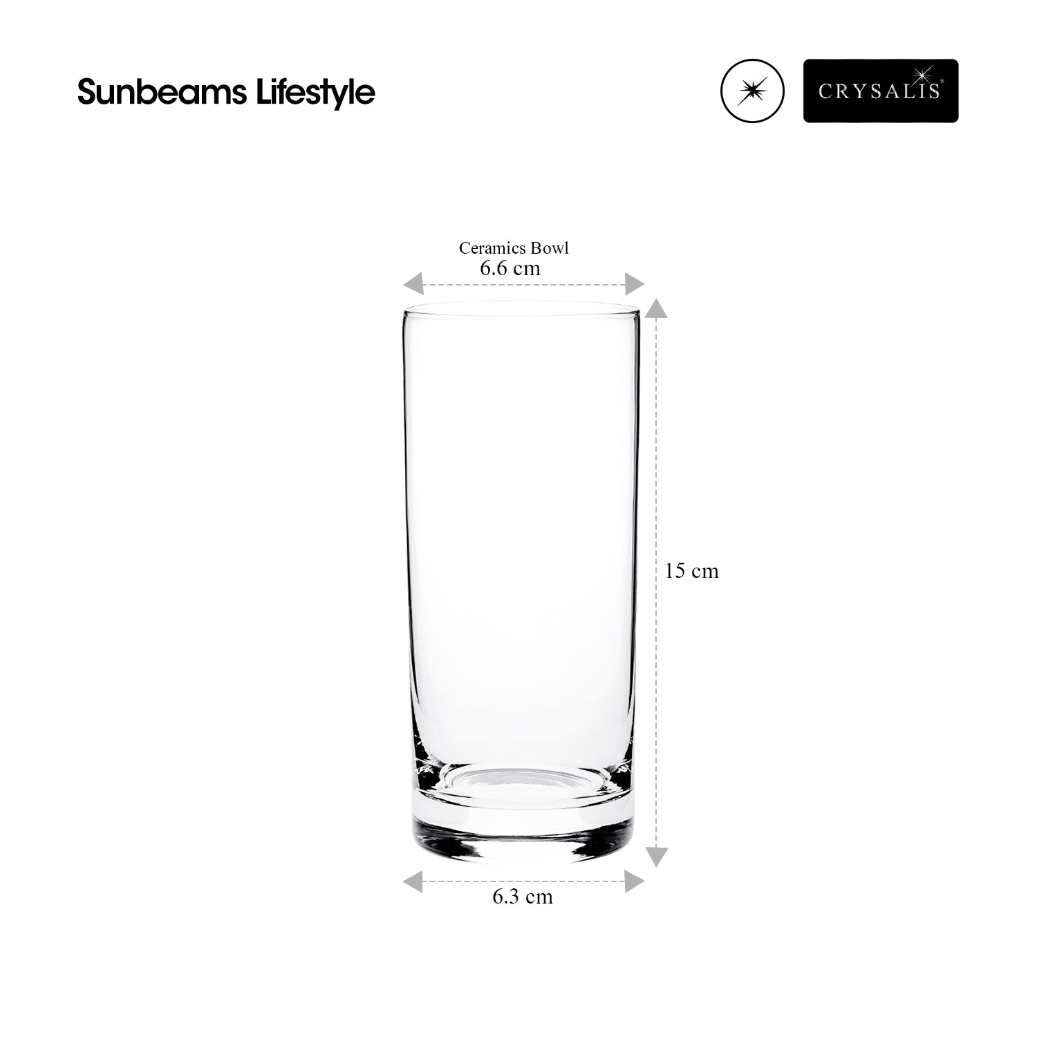 CRYSALIS Highball Glass Set of 2