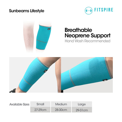 FITSPIRE Calf Support 70% Neoprene | 30% Nylon Exercise| Fitness| Home Gym| Workout Equipment| Yoga Amazing Gift Idea For Any Occasion!