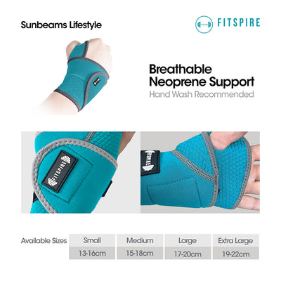 FITSPIRE Wrist Support 70% Neoprene | 30% Nylon Exercise| Fitness| Home Gym| Workout Equipment| Yoga Amazing Gift Idea For Any Occasion!