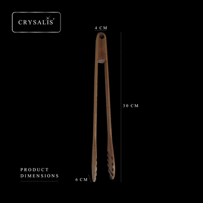 CRYSALIS PREMIUM Food Tong Food Utensils Cooking Tools - Acacia Wood