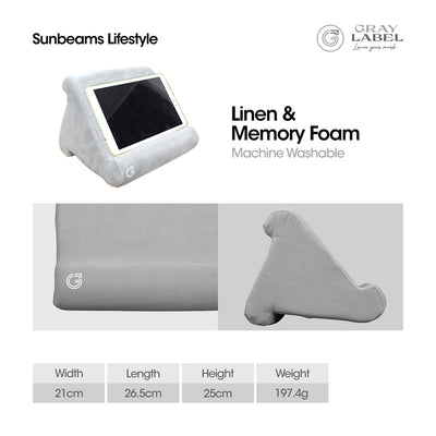 Gray Label Premium Tablet Pillow Stand Memory Foam