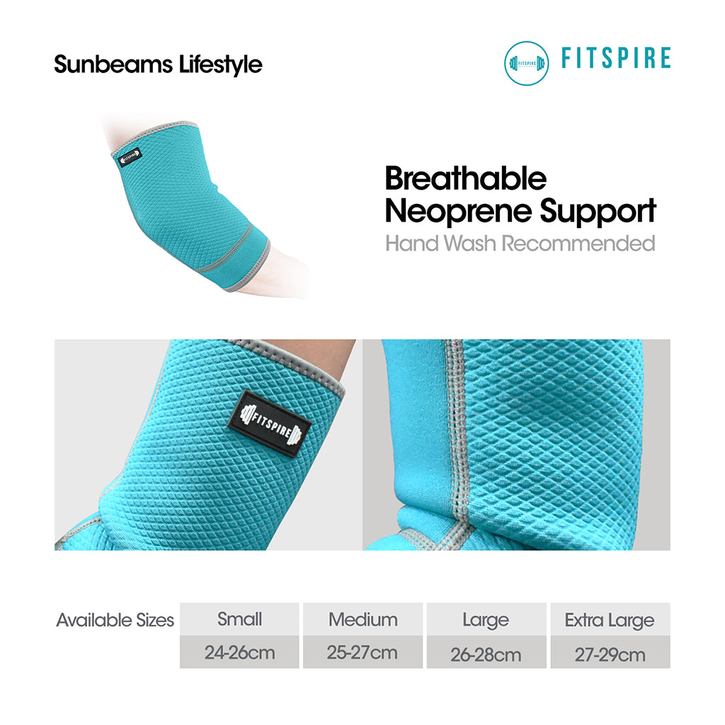 FITSPIRE Elbow Support 70% Neoprene | 30% Nylon Exercise| Fitness| Home Gym| Workout Equipment| Yoga Amazing Gift Idea For Any Occasion!