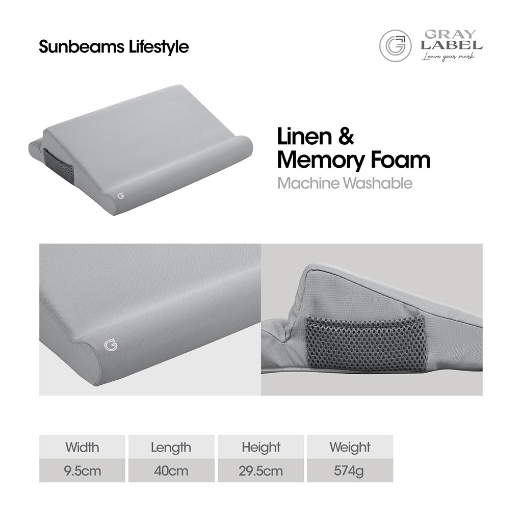 Gray Label Premium Laptop Pillow Memory Foam