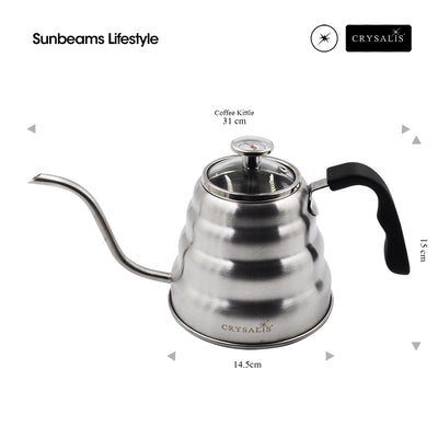 CRYSALIS Premium Coffee Kettle with Thermometer