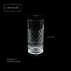 CRYSALIS Royalty Highball Glass 4pcs Set 390ml | 14oz