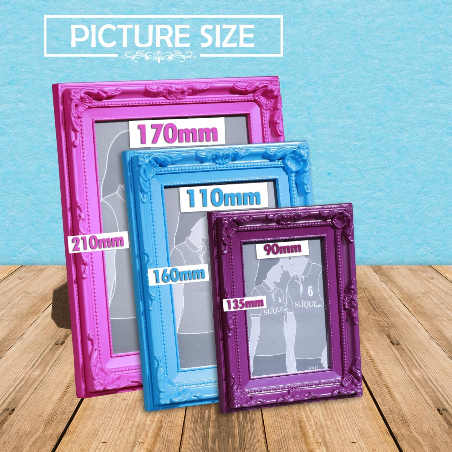 SLIQUE Picture Frame 8x10 inches Photo Frame Picture Display Wall Frame
