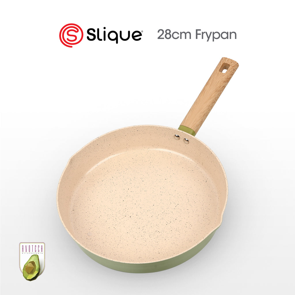 Slique AvoTech Ceramic Cookware Collection Heavy-Duty Non-Stick Frypan Wok Dutch Oven PFOA-Free Induction