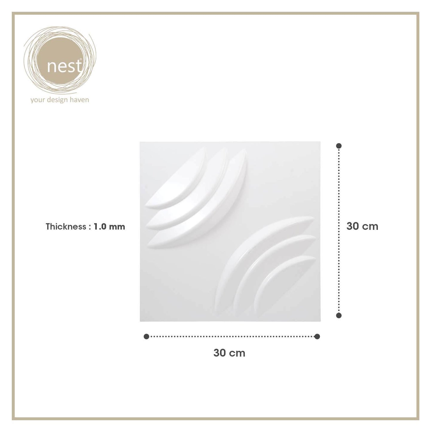 NEST DESIGN LAB 3D Wall-Art Rhyme 11pcs 300x300x1.5mm