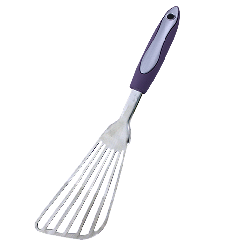 SLIQUE Kitchen Utensil Cooking Tools Serving Spoons Turner Ladle Skimmer Purple Handle