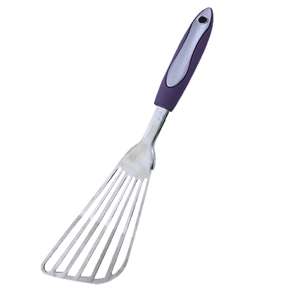SLIQUE Kitchen Utensil Cooking Tools Serving Spoons Turner Ladle Skimmer Purple Handle