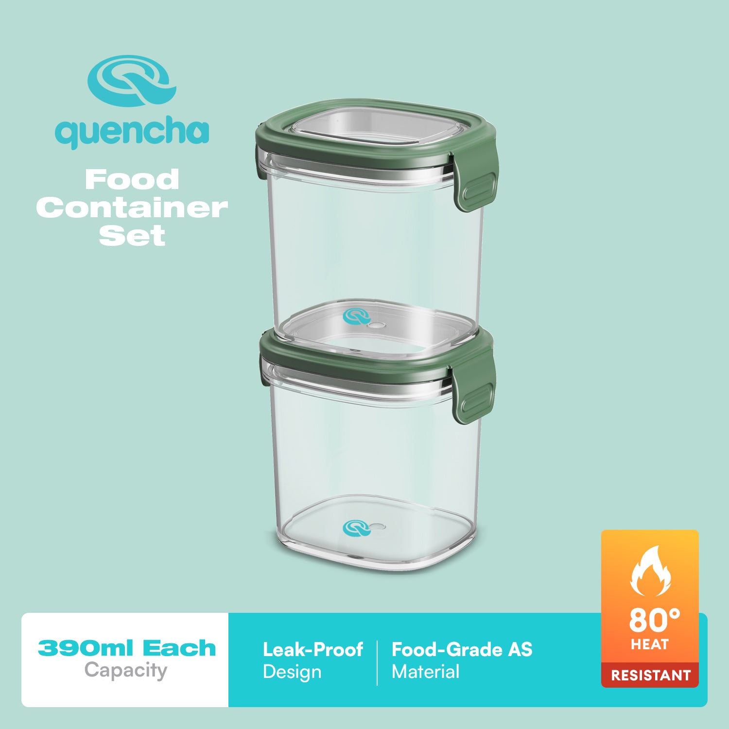 Quencha 230ml food storage container set