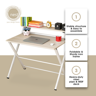 Nest Design Lab Premium | Heavy duty | Durable Working Desk 83.5 x 44.5 x 92.5cm Maple Amazing Gift Idea For Any Occasion!