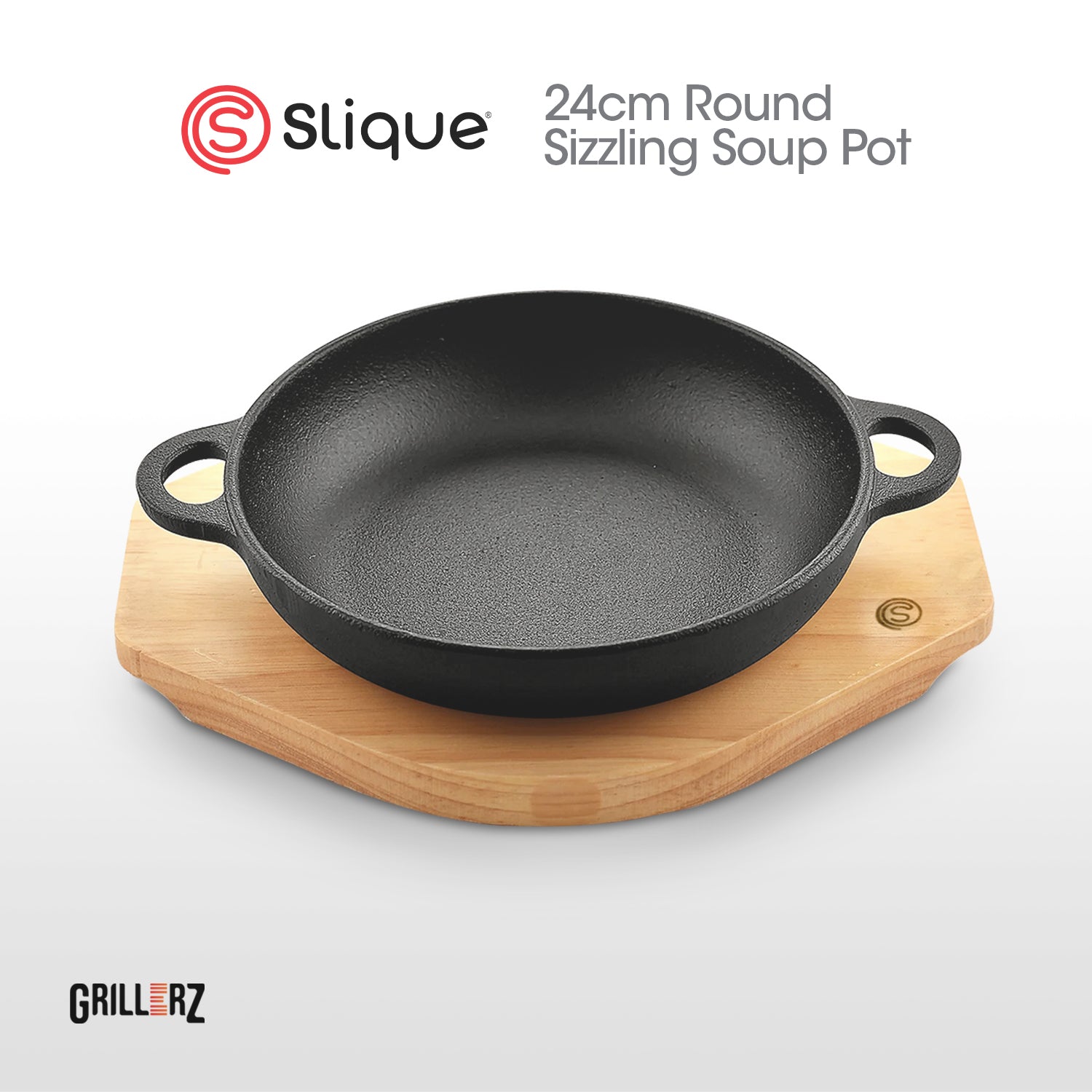 [Official] Slique Cast Iron Sizzling Soup Pot/Casserole & Skillet - Heavy Duty Deep Dish Cookware