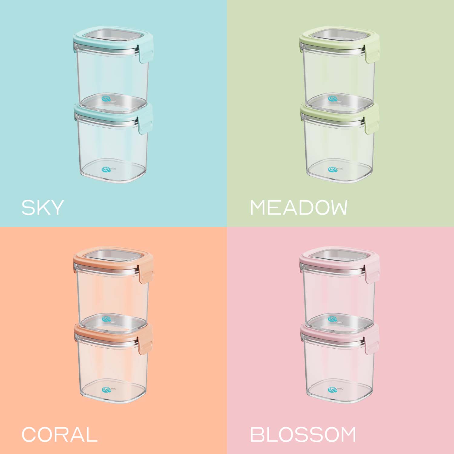 Quencha Kids Food Storage Container Set BPA Free Leak Proof Stackable Lunch Box Food Keeper