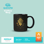 Quencha 325ml Chip Resistant Coffee Mug with Zodiac Design Porcelain Coffee Cup