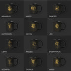 Quencha 325ml Chip Resistant Coffee Mug with Zodiac Design Porcelain Coffee Cup