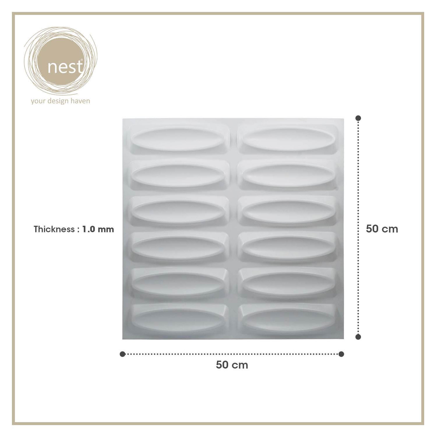 NEST DESIGN LAB 3D Wall-Art Sails 4pcs 500mmX 500mm X 1.0mm Amazing Gift Idea For Any Occasion!