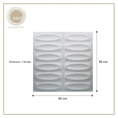 NEST DESIGN LAB 3D Wall-Art Sails 4pcs 500mmX 500mm X 1.0mm Amazing Gift Idea For Any Occasion!