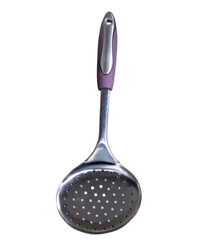 SLIQUE Kitchen Utensil Cooking Tools Serving Spoons Turner Ladle Skimmer Purple Handle