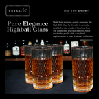 CRYSALIS Royalty Highball Glass 4pcs Set 390ml | 14oz