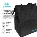 Quencha Thermal Lunch Bag High Capacity Insulated Food Briefcase Multi-Compartment Leakproof