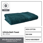 INFINITE by PRIMEO 100% Cotton Bath Towel Ring Spun 500gsm