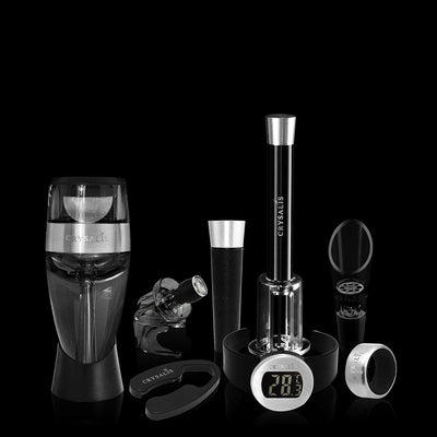 CRYSALIS Premium Wine Accessories Set of 8 Modern Italian Design Amazing Gift Idea For Any Occasion!
