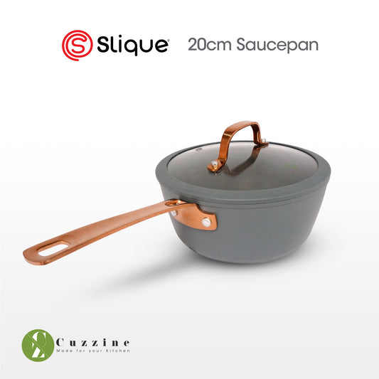 Cuzzine by Slique Forged Frypan Wok pan Sauce Pan Dutchoven with Tempered Glass Lid